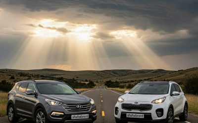 نبرد غول‌های کره‌ای در شهاب رنت: مقایسه جامع هیوندای سانتافه و کیا اسپورتیج برای اجاره