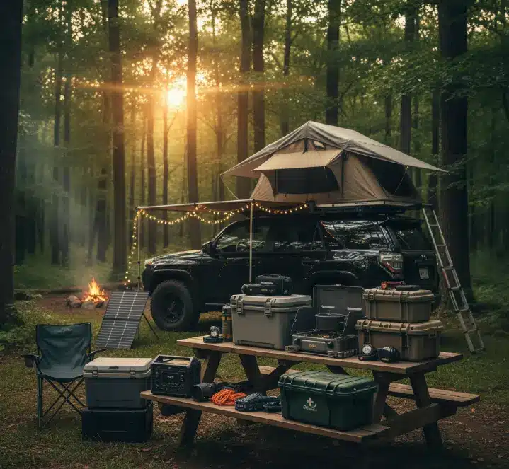 کمپ در جنگل