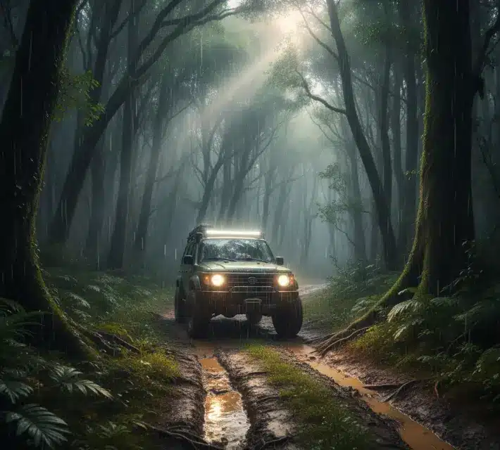 رانندگی در جنگل